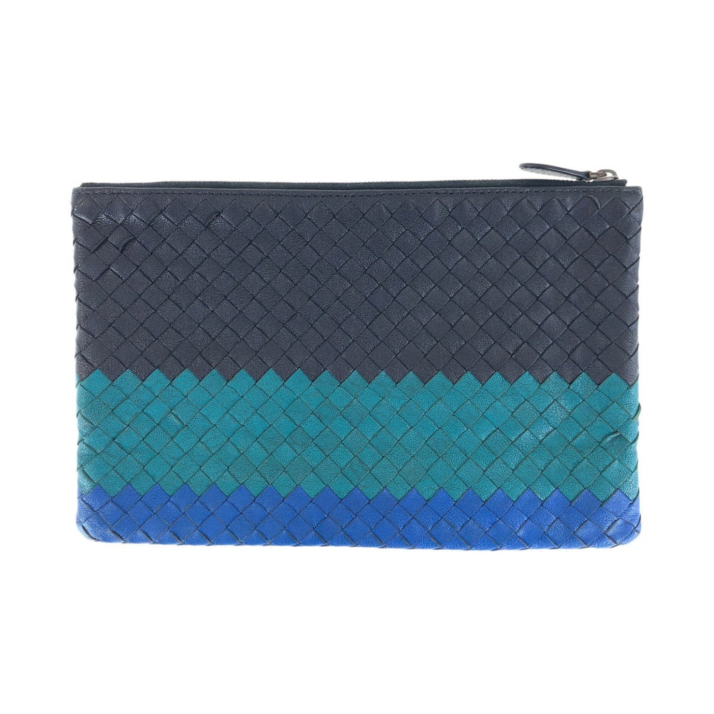 BOTTEGAVENETA Clutch bag leather black INTRECCIATO