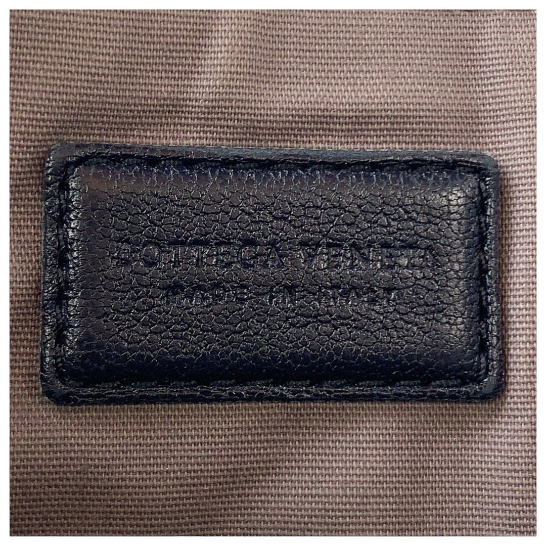 BOTTEGAVENETA Clutch bag leather black INTRECCIATO
