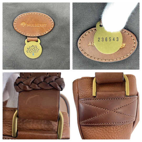 MULBERRY Shoulder Bag leather Brown Gold Metal Crossbody Shoulder Bag Women(Unisex) Used Authentic