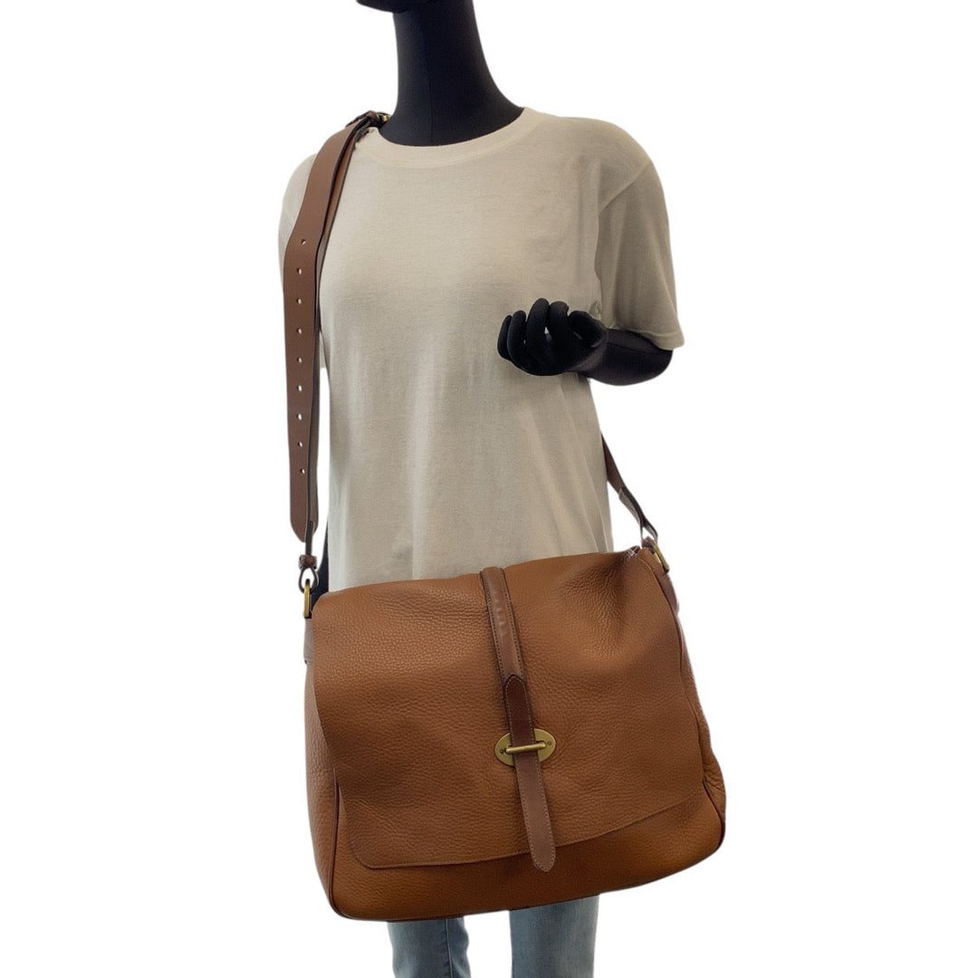 MULBERRY Shoulder Bag leather Brown Gold Metal Crossbody Shoulder Bag Women(Unisex) Used Authentic