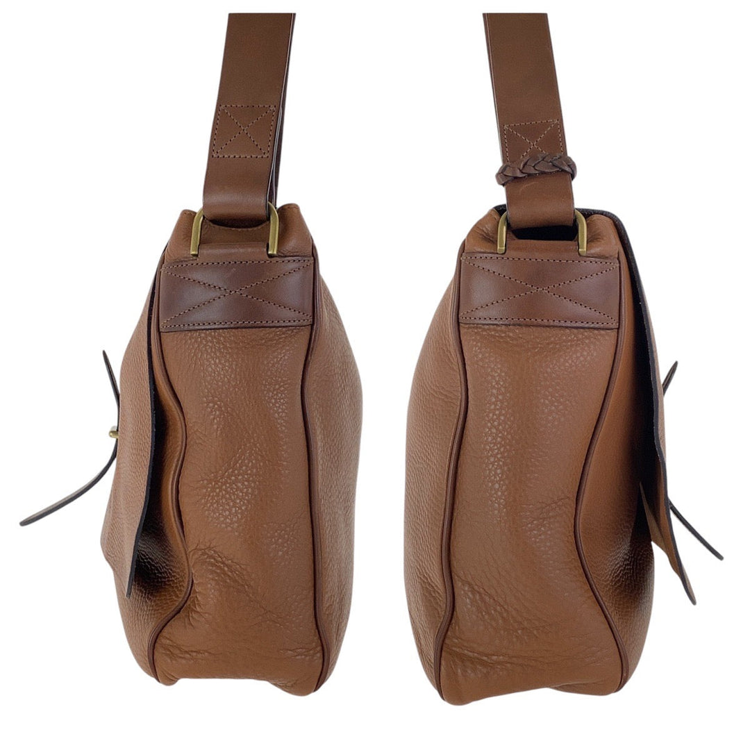 MULBERRY Shoulder Bag leather Brown Gold Metal Crossbody Shoulder Bag Women(Unisex) Used Authentic