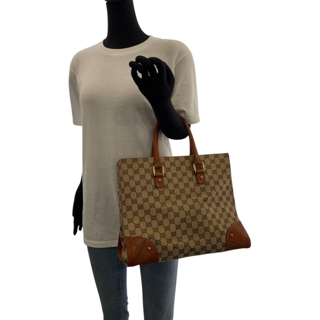 GUCCI Tote Bag 120897 GG canvas beige