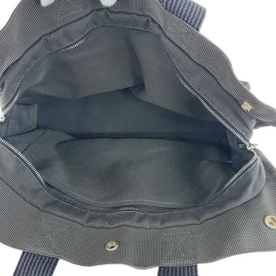 HERMES Tote Bag canvas gray Her LineMM