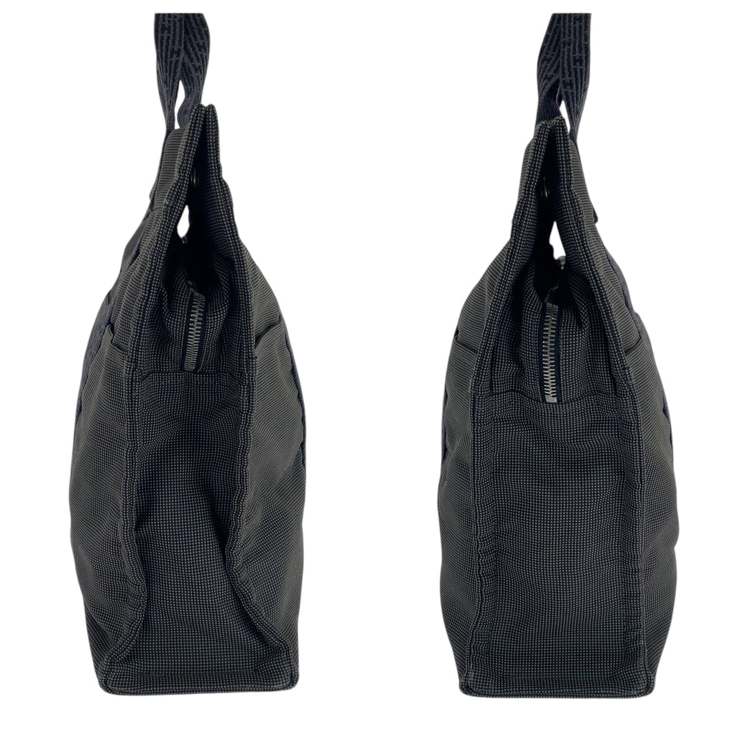 HERMES Tote Bag canvas gray Her LineMM