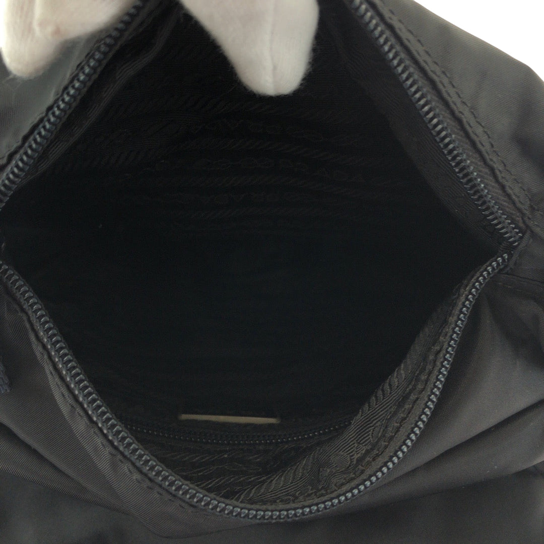 PRADA Shoulder Bag BT8994 Nylon Black SilverMetal Shoulder Bag pochette Test Triangle With logo mens(Unisex) Used Authentic