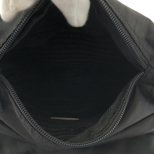 PRADA Shoulder Bag BT8994 Nylon Black SilverMetal Shoulder Bag pochette Test Triangle With logo mens(Unisex) Used Authentic