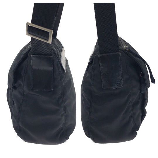 PRADA Shoulder Bag BT8994 Nylon Black SilverMetal Shoulder Bag pochette Test Triangle With logo mens(Unisex) Used Authentic