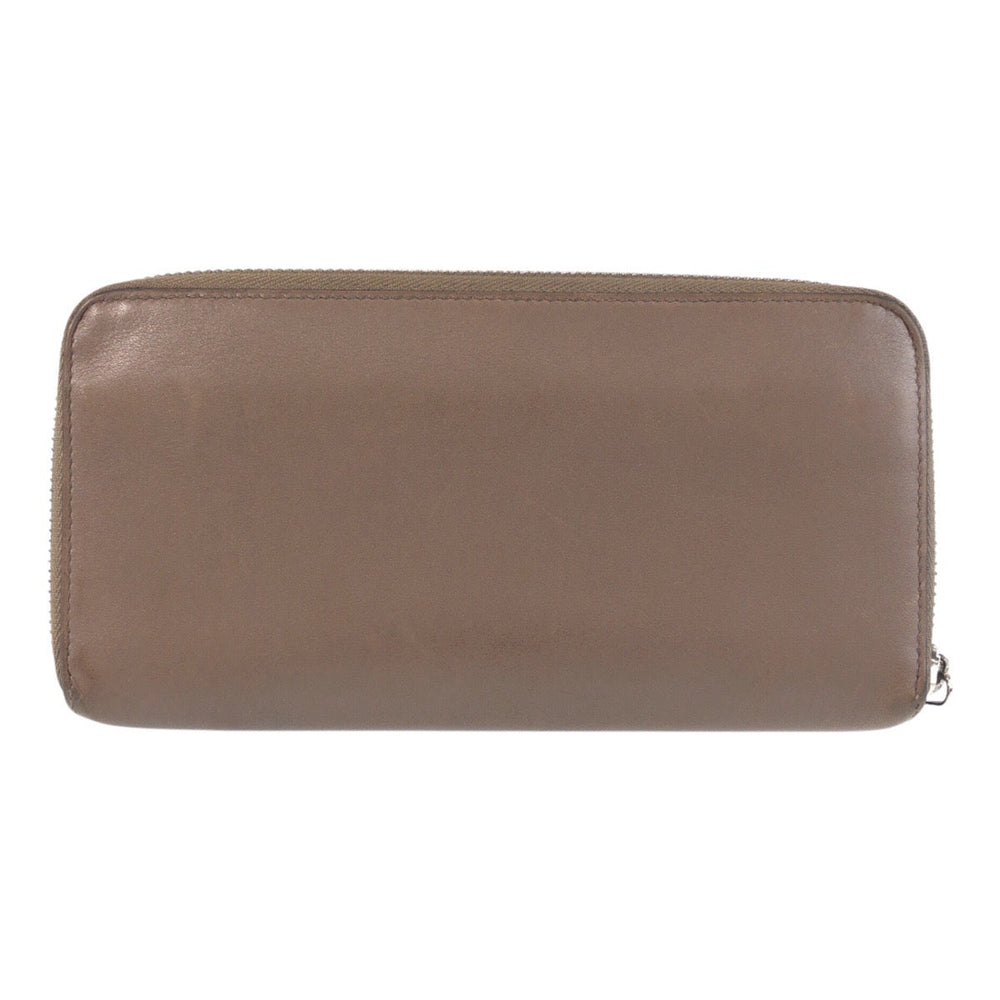 LOEWE Long Wallet Purse leather Brown black Skull