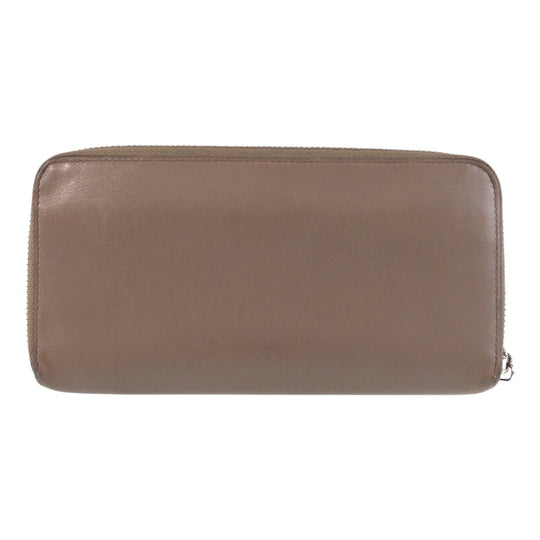 LOEWE Long Wallet Purse leather Brown black Skull