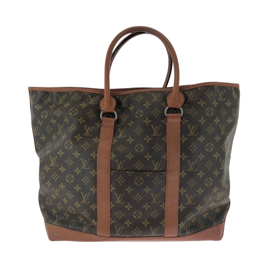 LOUIS VUITTON Tote Bag M42420 PVC Brown Gold Metal Tote Bag handbag Monogram Sack Weekend GM Women(Unisex) Used Authentic