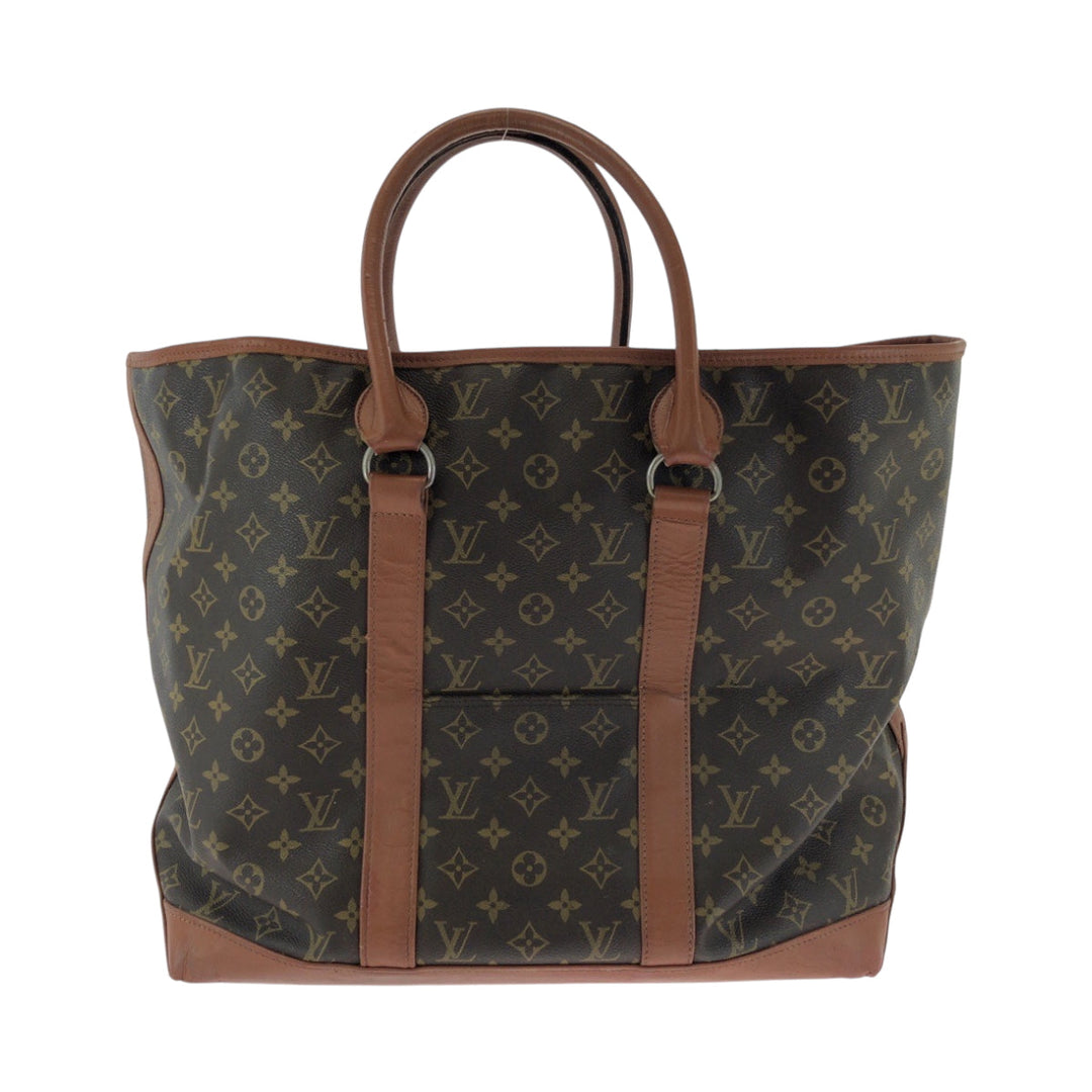 LOUIS VUITTON Tote Bag M42420 PVC Brown Gold Metal Tote Bag handbag Monogram Sack Weekend GM Women(Unisex) Used Authentic