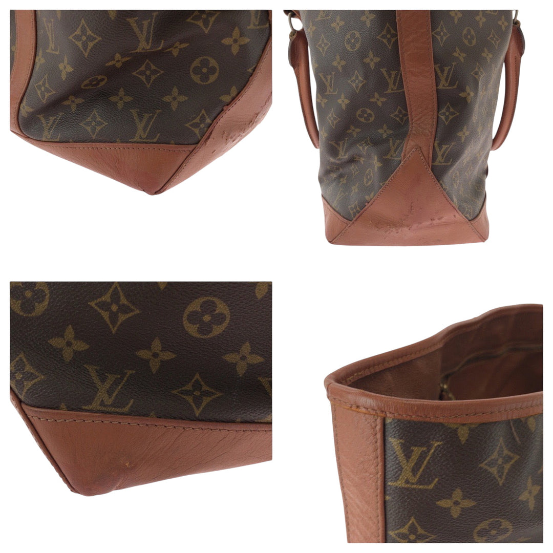 LOUIS VUITTON Tote Bag M42420 PVC Brown Gold Metal Tote Bag handbag Monogram Sack Weekend GM Women(Unisex) Used Authentic