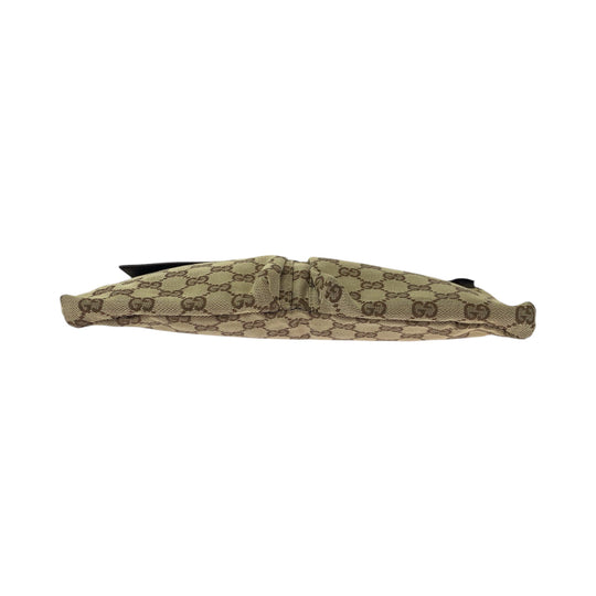GUCCI Waist bag 28566 GG canvas Brown Red Green SilverMetal Waist Bag Bum Bag Sherry line mens(Unisex) Used Authentic