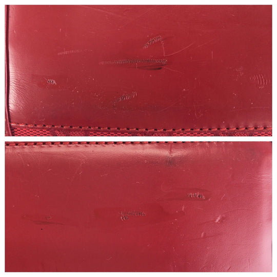 GUCCI Shoulder Bag 002 1073 GG canvas, leather Red Silver Metal Shoulder Bag handbag Jackie Women Used Authentic