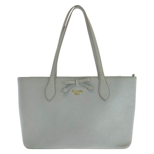 Samantha Vega Tote Bag leather Grey GoldMetal Tote Bag Shoulder Bag Women Used Authentic