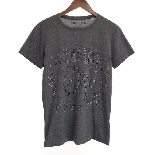 DIESEL Short sleeve T-shirt cotton Gray black Short-sleeved T-shirt cut-and-sew mens S Used Authentic