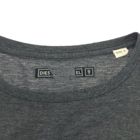 DIESEL Short sleeve T-shirt cotton Gray black Short-sleeved T-shirt cut-and-sew mens S Used Authentic