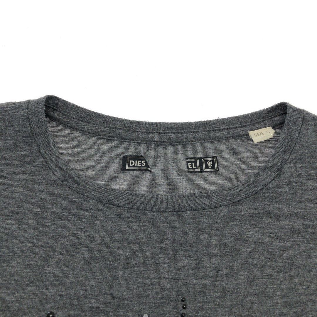 DIESEL Short sleeve T-shirt cotton Gray black Short-sleeved T-shirt cut-and-sew mens S Used Authentic