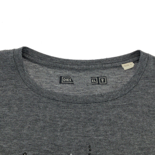 DIESEL Short sleeve T-shirt cotton Gray black Short-sleeved T-shirt cut-and-sew mens S Used Authentic