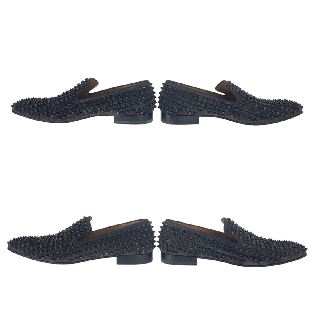 Christian Louboutin loafers Suede Brown Loafer Slip-on Dande Lion mens 42.5 Used Authentic