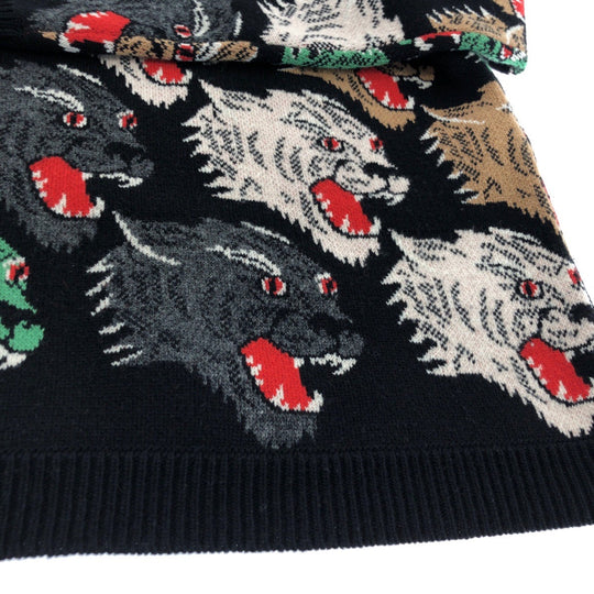 GUCCI knit 526599 X9X30 wool multicolor Panther Face L