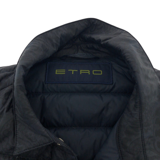 ETRO Nylon jacket Nylon blue Jackets Nylon jackets Paisley Pattern mens XL Used Authentic