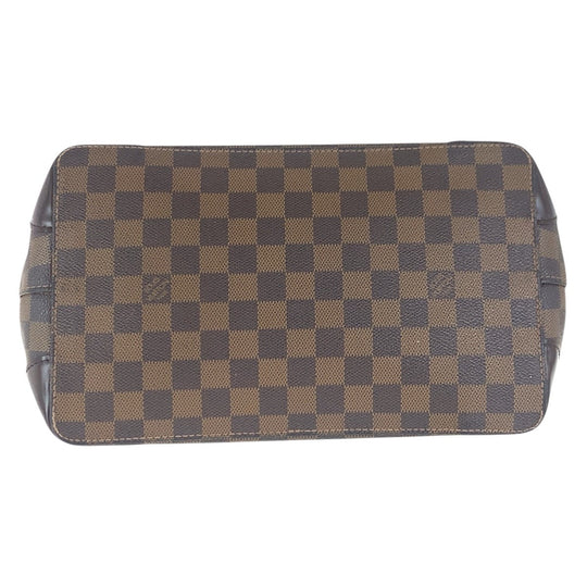 LOUIS VUITTON Tote Bag N51205 PVC, Leather Brown Red Gold Metal Tote Bag Shoulder Bag Damier HamsteadPM Women Used Authentic