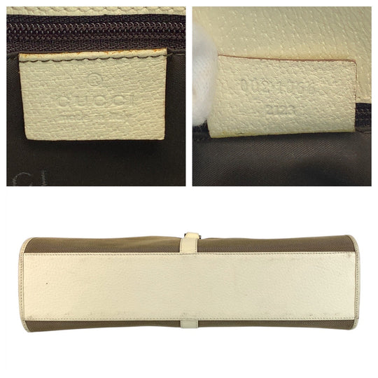 GUCCI Shoulder Bag 002 1066 canvas beige Jackie