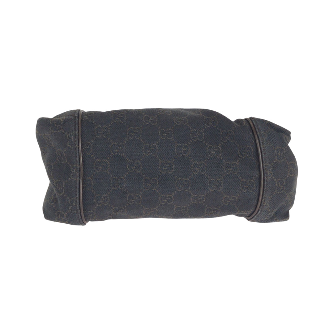 GUCCI Shoulder Bag 101333 GG canvas Brown Black Metal Shoulder Bag handbag Women Used Authentic