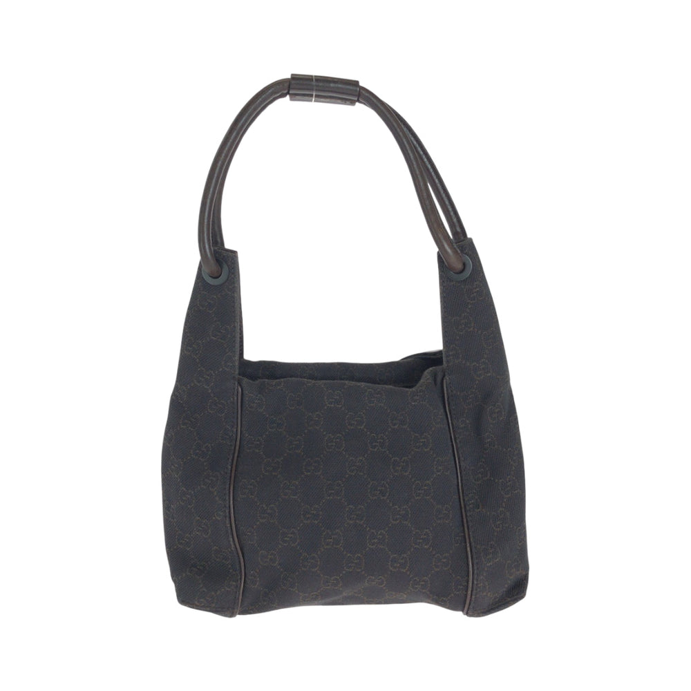GUCCI Shoulder Bag 101333 GG canvas Brown Black Metal Shoulder Bag handbag Women Used Authentic