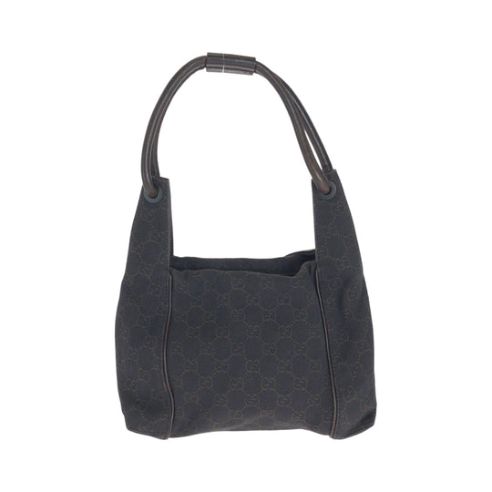 GUCCI Shoulder Bag 101333 GG canvas Brown Black Metal Shoulder Bag handbag Women Used Authentic
