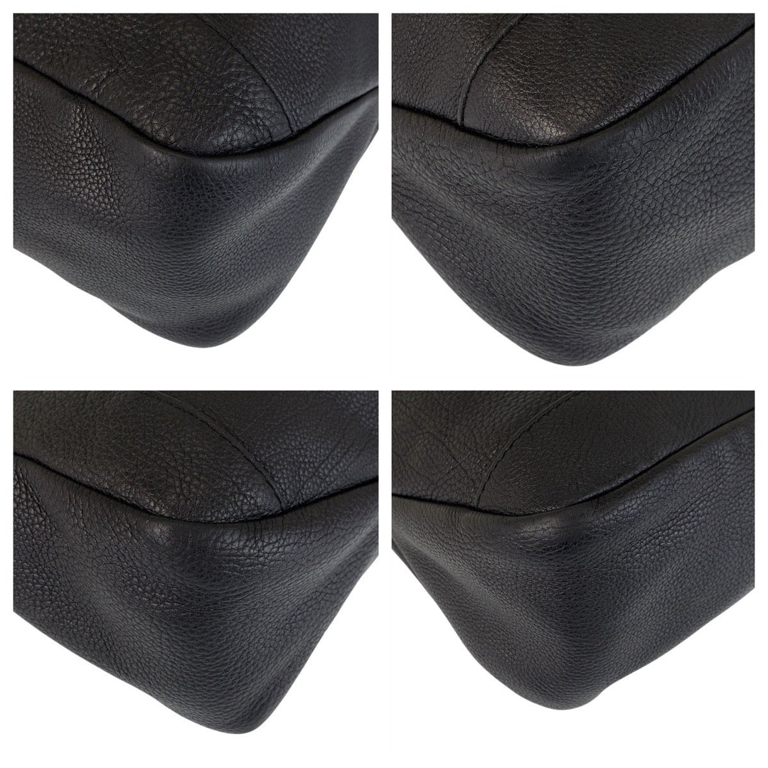 GUCCI Tote Bag 257051 leather Black GoldMetal Tote Bag Shoulder Bag Women(Unisex) Used Authentic