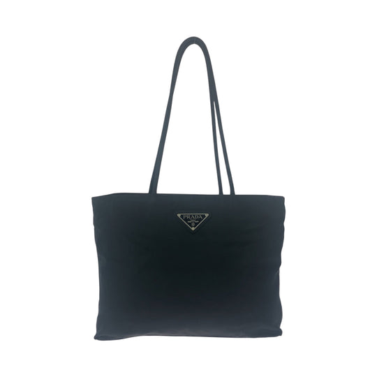 PRADA Tote Bag Nylon black Test Triangle With logo