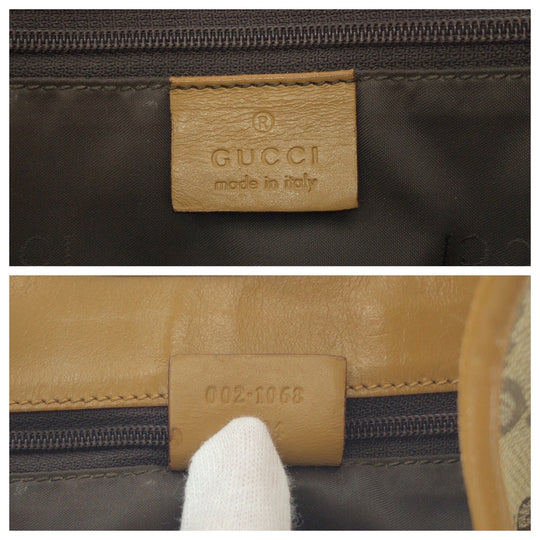 GUCCI Shoulder Bag 002 1068 GG canvas beige Jackie