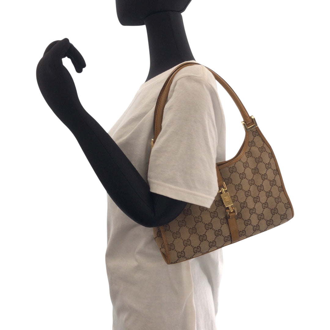GUCCI Shoulder Bag 002 1068 GG canvas beige Jackie
