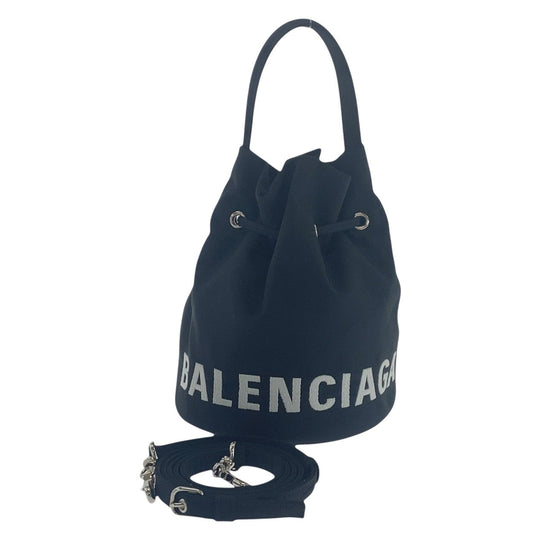 BALENCIAGA Shoulder Bag 619458 Nylon Black Women Used Authentic