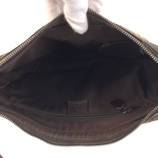 GUCCI Shoulder Bag 122790 GG canvas Beige Brown SilverMetal Shoulder Bag Sacoche Women Used Authentic