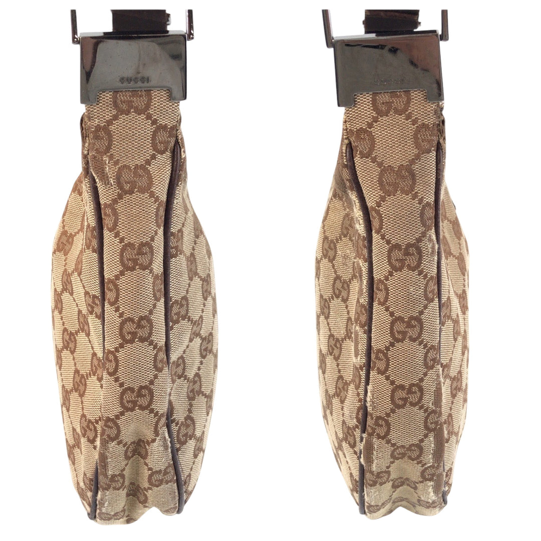 GUCCI Shoulder Bag 122790 GG canvas Beige Brown SilverMetal Shoulder Bag Sacoche Women Used Authentic