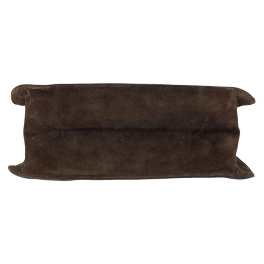 GUCCI Shoulder Bag 001 3167 Suede Brown