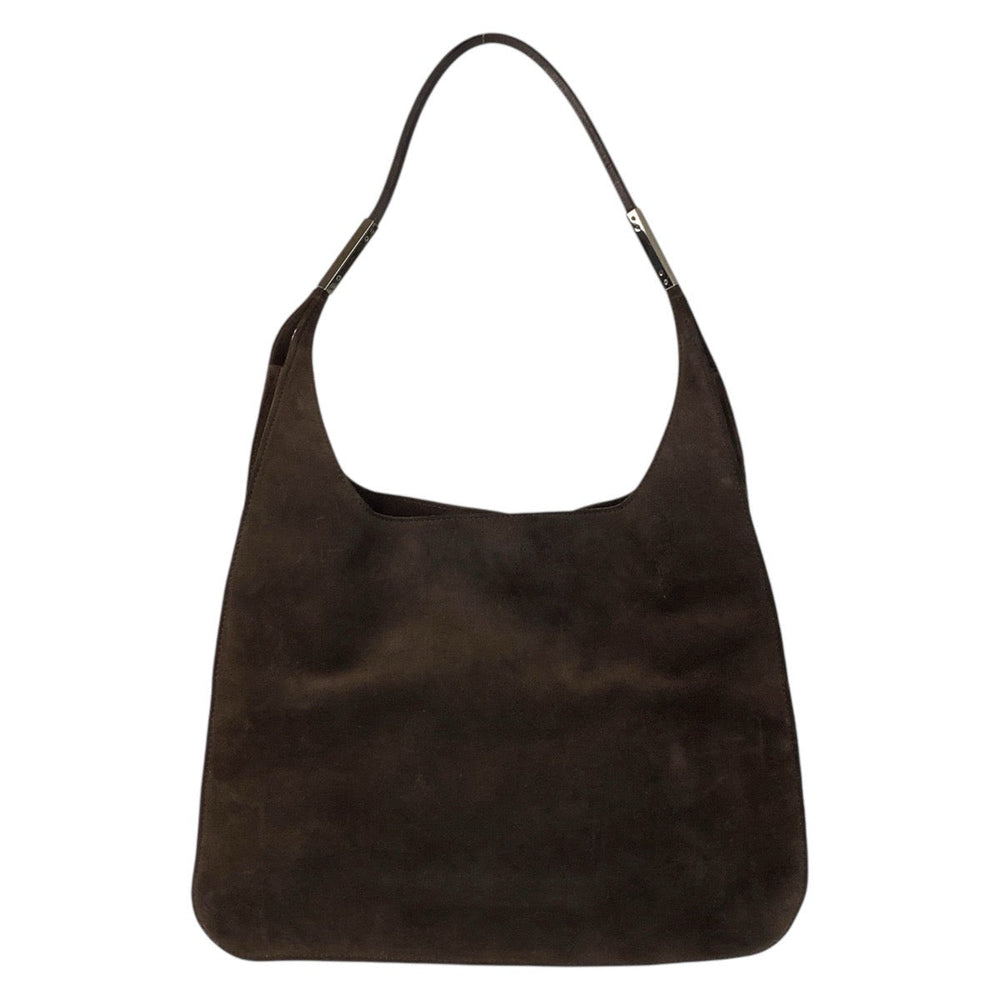 GUCCI Shoulder Bag 001 3167 Suede Brown