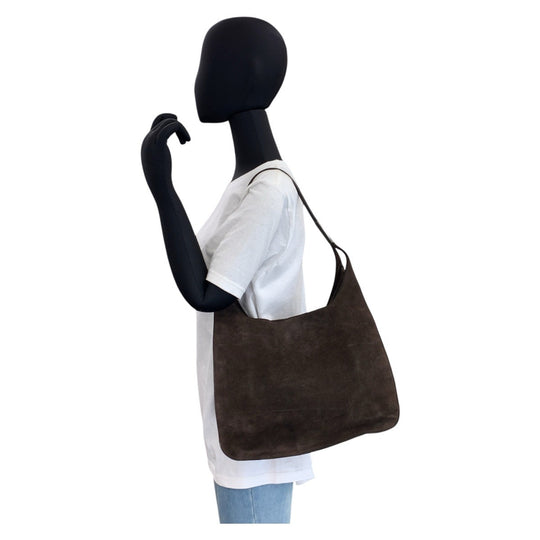 GUCCI Shoulder Bag 001 3167 Suede Brown