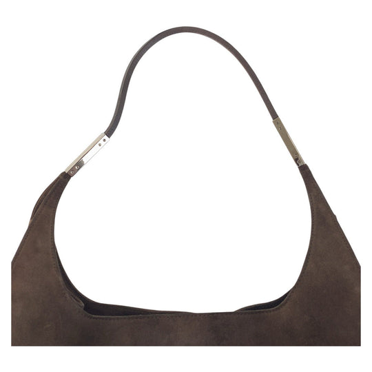GUCCI Shoulder Bag 001 3167 Suede Brown