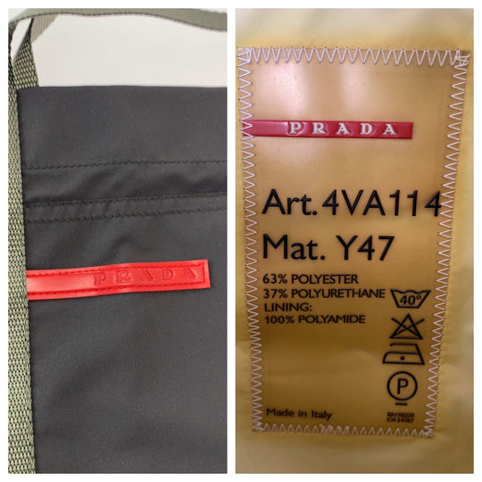PRADA Tote Bag 4VA114 Nylon gray Tote Bag Shoulder Bag PRADA Sports Women Used Authentic