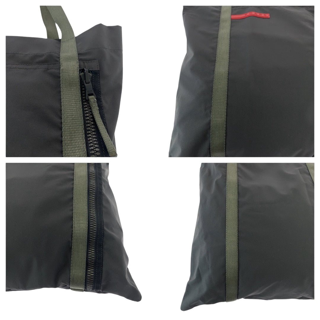 PRADA Tote Bag 4VA114 Nylon gray Tote Bag Shoulder Bag PRADA Sports Women Used Authentic