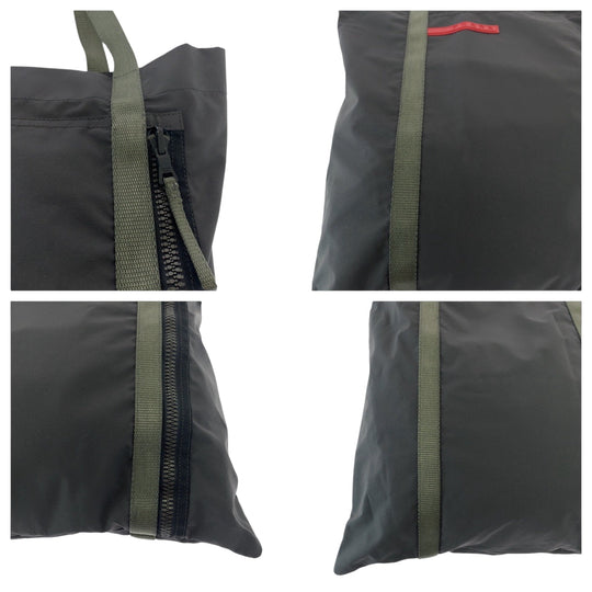 PRADA Tote Bag 4VA114 Nylon gray Tote Bag Shoulder Bag PRADA Sports Women Used Authentic