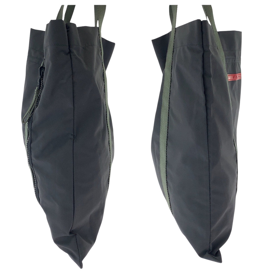 PRADA Tote Bag 4VA114 Nylon gray Tote Bag Shoulder Bag PRADA Sports Women Used Authentic