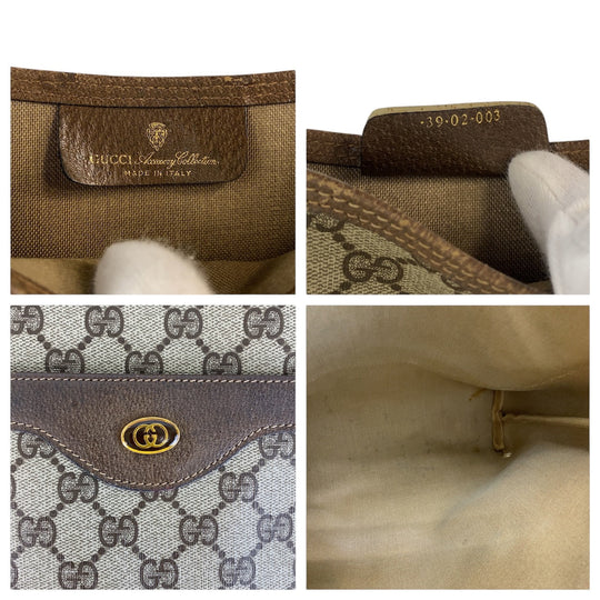 GUCCI Tote Bag 39 02 003 GG Supreme canvas, leather Brown Gold Metal Tote Bag Shoulder Bag Old Gucci Shelly Line Interlocking Women(Unisex) Used Authentic