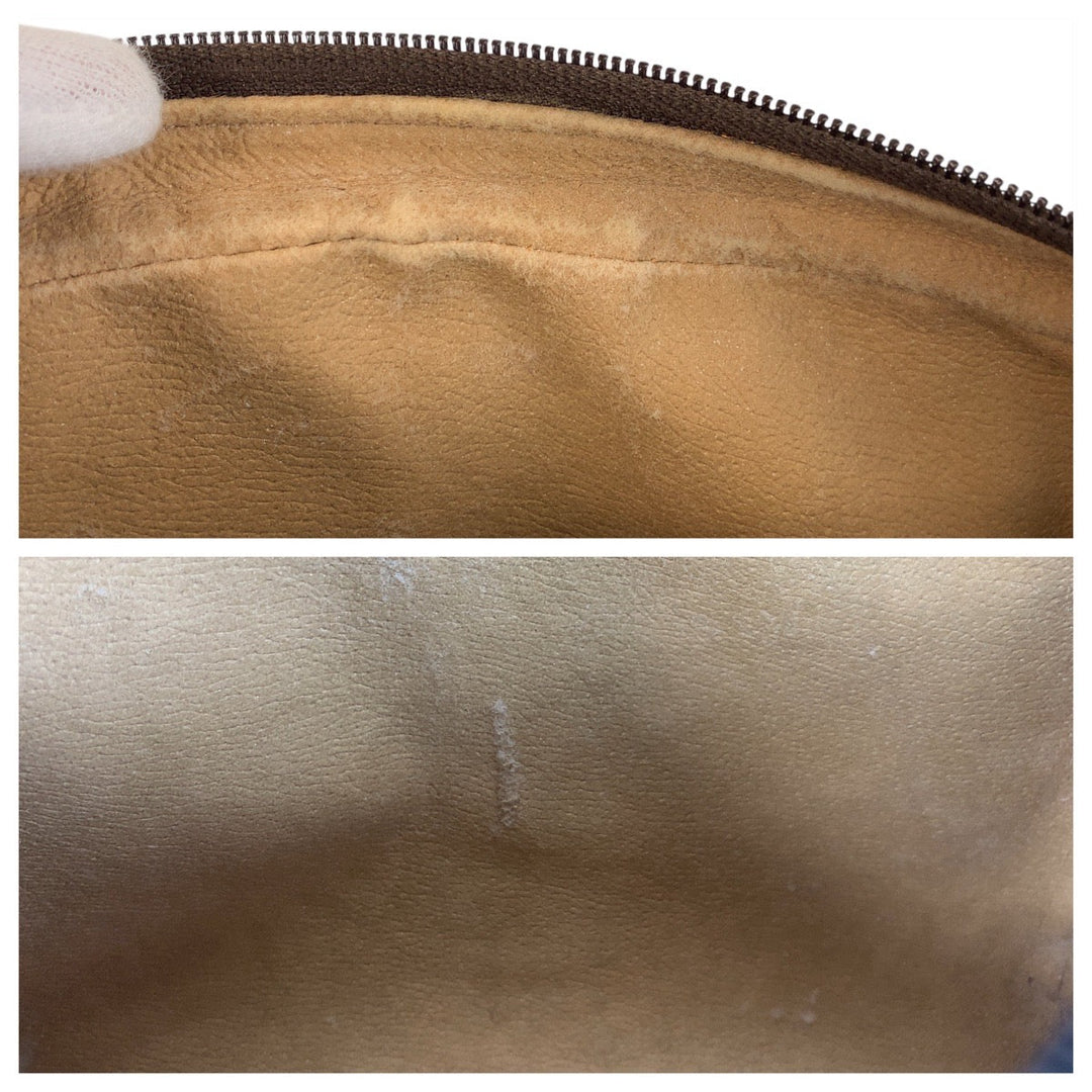 GUCCI Clutch bag 32 014 3553 GG Supreme canvas, leather Beige Brown Gold Metal Sherry Line Old Gucci Women Used Authentic