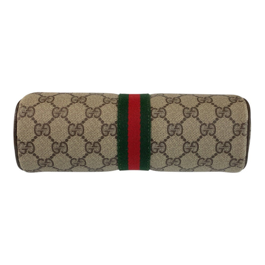 GUCCI Clutch bag 32 014 3553 GG Supreme canvas, leather Beige Brown Gold Metal Sherry Line Old Gucci Women Used Authentic