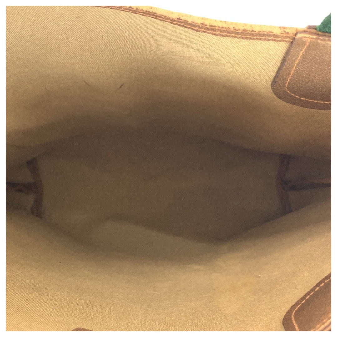 GUCCI Tote Bag 62503 GG Supreme canvas, leather Brown Metal Tote Bag Shoulder Bag Old Gucci Shelly Line Interlocking Women(Unisex) Used Authentic
